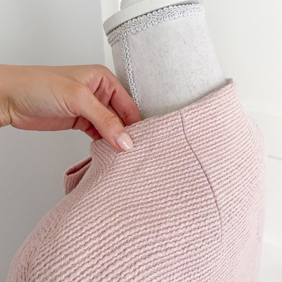 NWT Kate Spade Pink Tweed Dorothy Bow Coat Pearlpink Pea Coat Overcoat Small - Picture 8 of 12